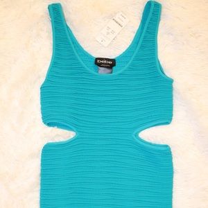 Teal Bebe dress